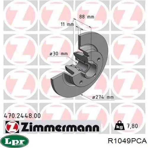 Гальмівні диски R1049PCA LPR