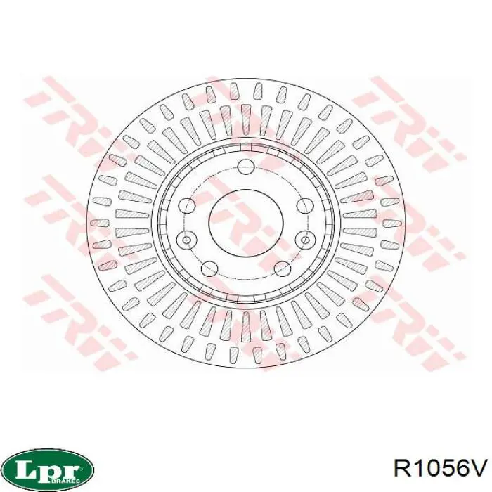 Диск переднього гальма LPR R1056V ціна, від 39.34 USD