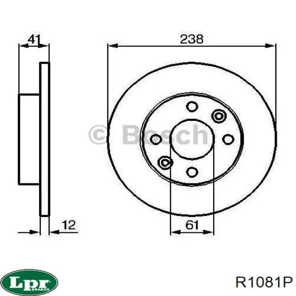 R1081P LPR Гальмо дискове переднє
