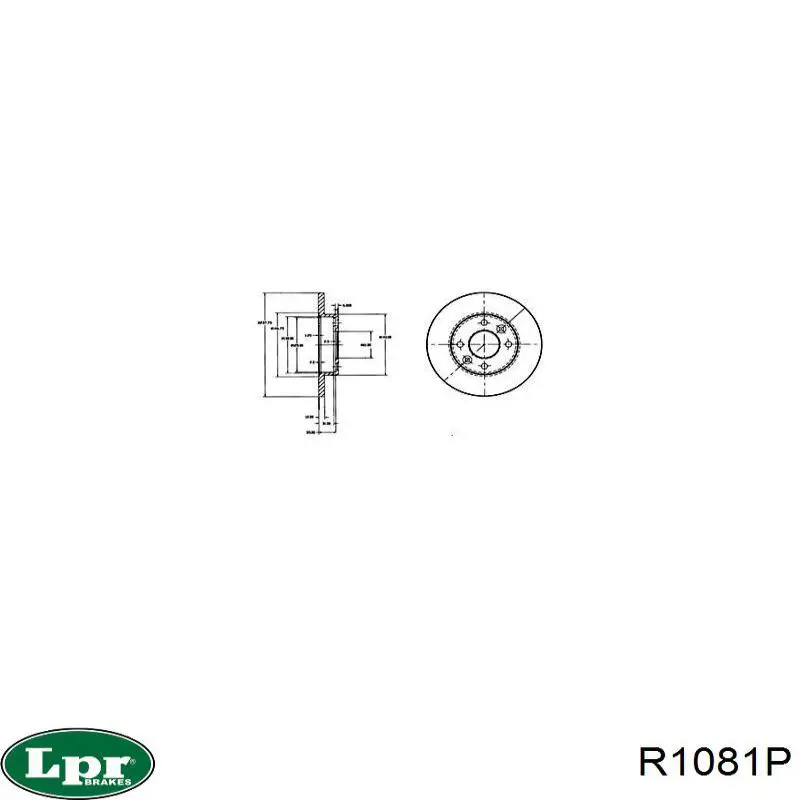 Диск гальмівний передній LPR R1081P