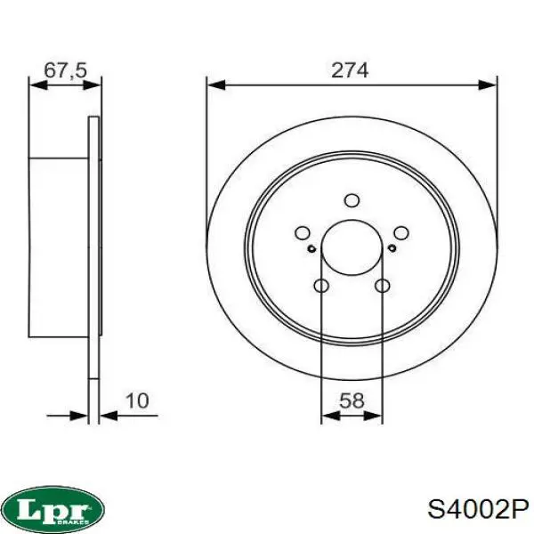 Гальмівні диски S4002P LPR