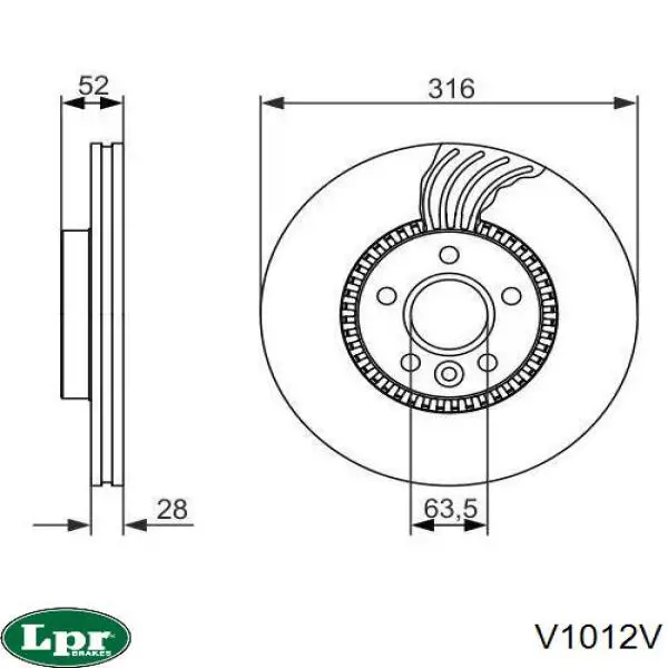 Гальмівні диски передні V1012V LPR