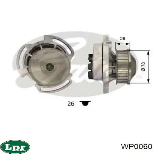 WP0060 LPR Насос охолодження
