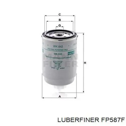 Фільтр паливний FP587F Luberfiner