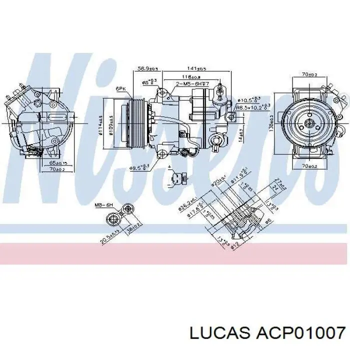 Компресор системи кондиціювання Lucas ACP01007 ціна, від 140.92 USD