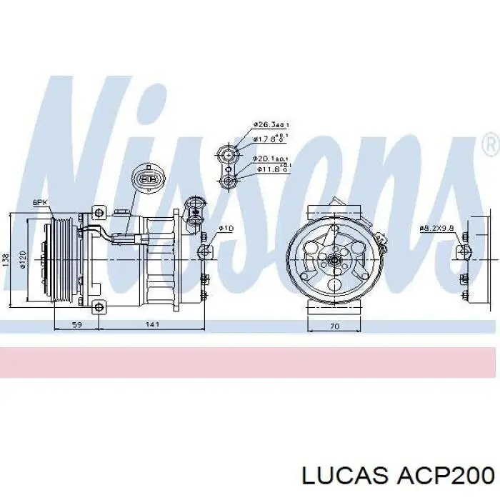 Купити ACP200 Lucas Компресор кліматичної установки