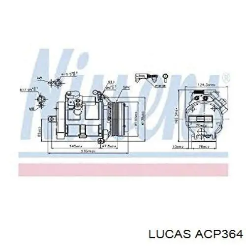 Компресор кондиціонера ACP364 Lucas