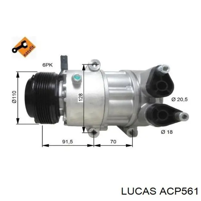 Компресор системи кондиціювання Lucas ACP561 ціна, від 183.79 USD