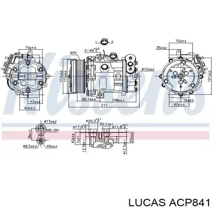 Насос кондиціонера Lucas ACP841