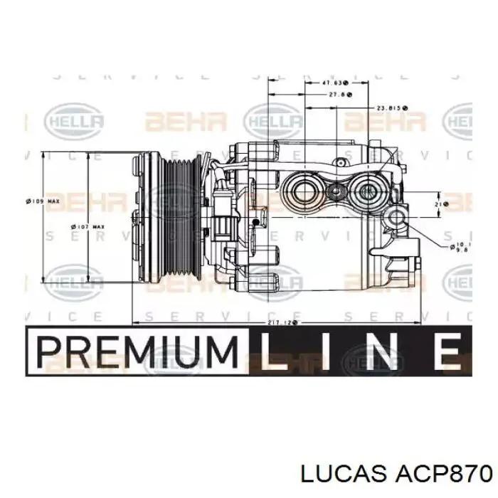 Купити ACP870 Lucas Компресор кліматичної установки