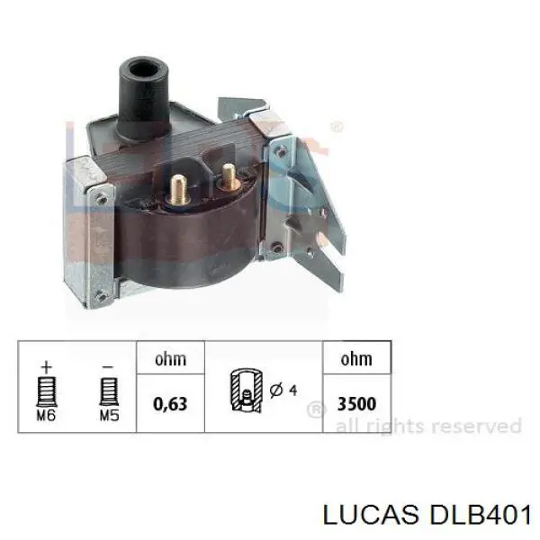 Котушка запалювання Lucas DLB401 ціна, від 38.26 USD