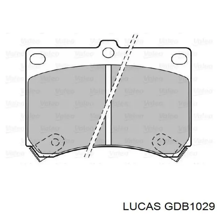 GDB1029 Lucas колодки гальмівні передні, дискові