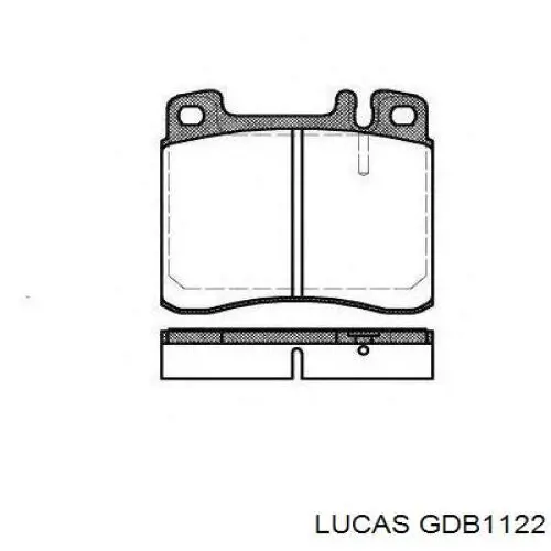 GDB1122 Lucas колодки гальмівні передні, дискові
