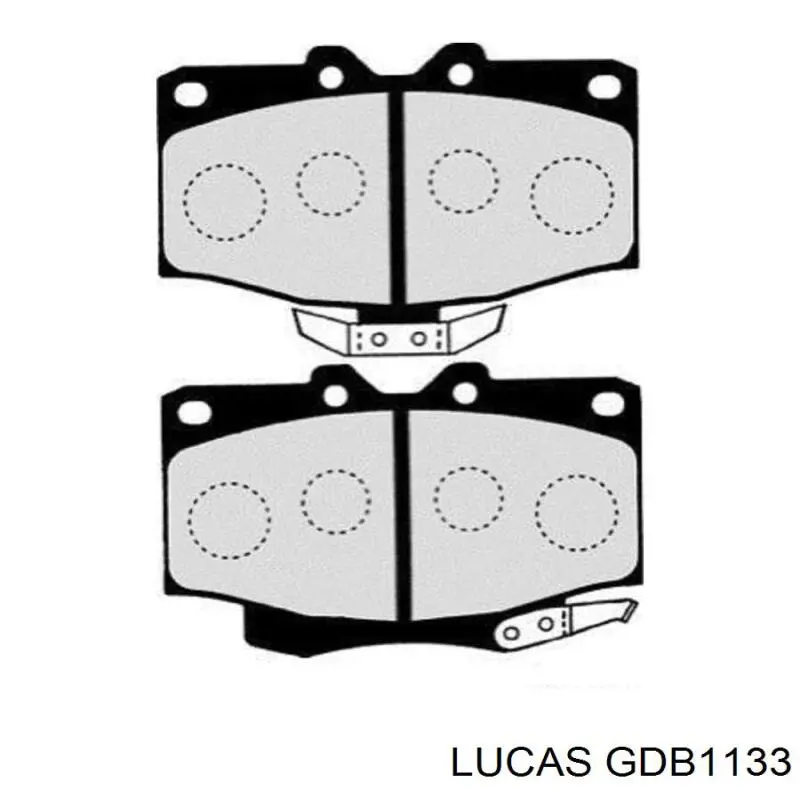 Колодки гальмівні передні, дискові GDB1133 Lucas