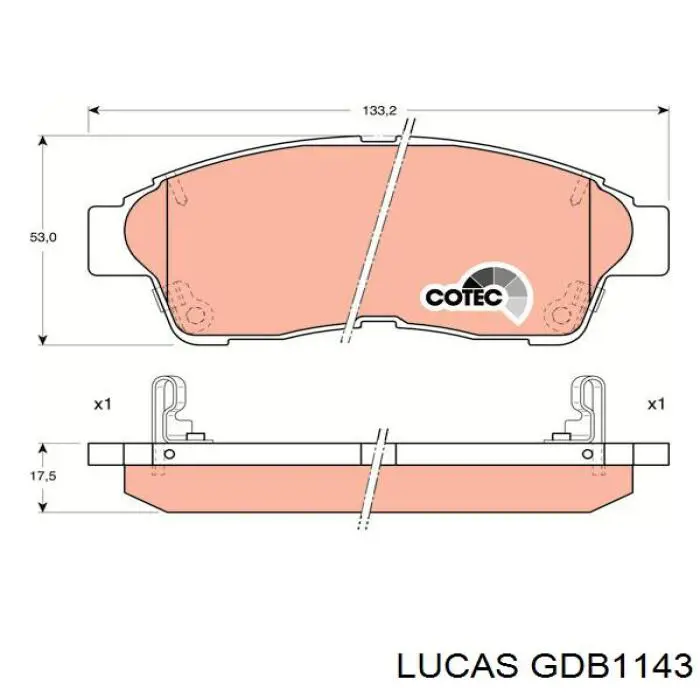 Гальмівні колодки Lucas GDB1143 ціна, від 17.73 USD