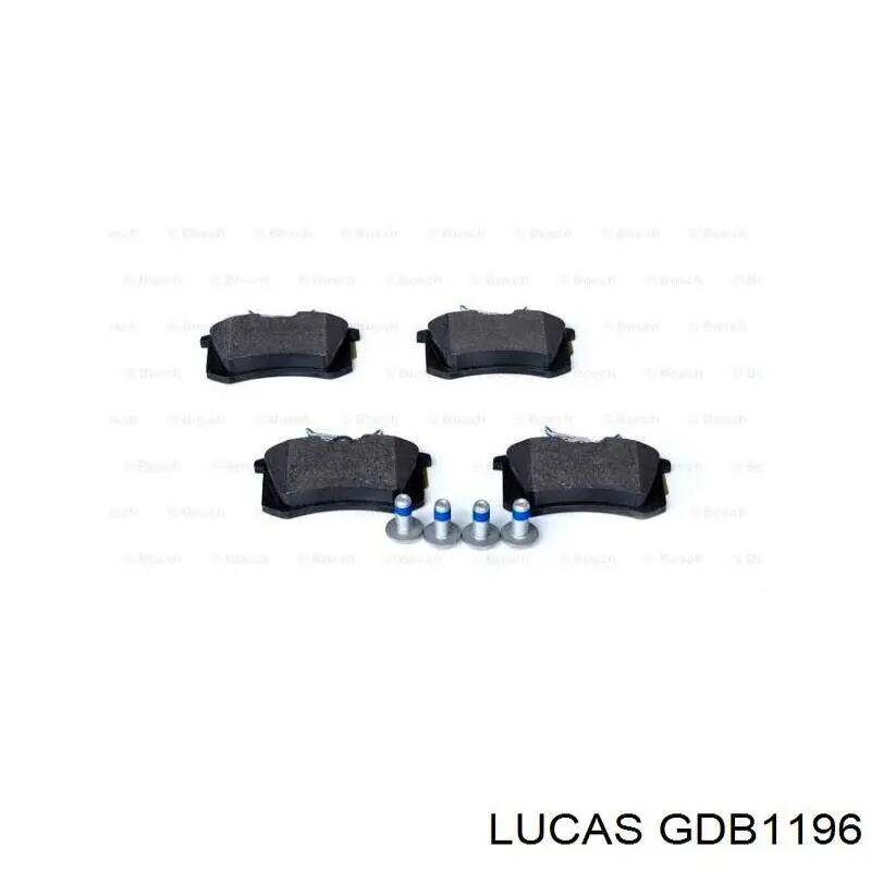 Задні гальмівні колодки GDB1196 Lucas