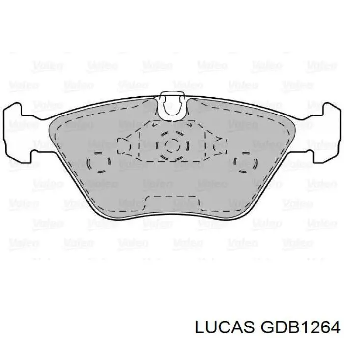 GDB1264 Lucas колодки гальмівні передні, дискові