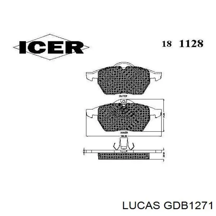GDB1271 Lucas Передні гальмівні колодки