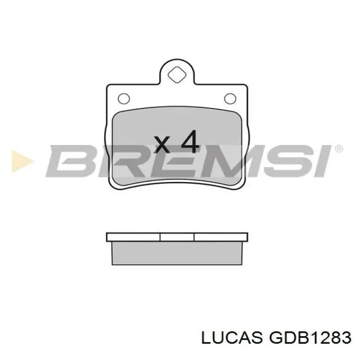 GDB1283 Lucas колодки гальмові задні, дискові