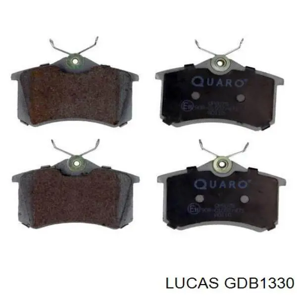 GDB1330 Lucas Колодки гальмівні задні, дискові