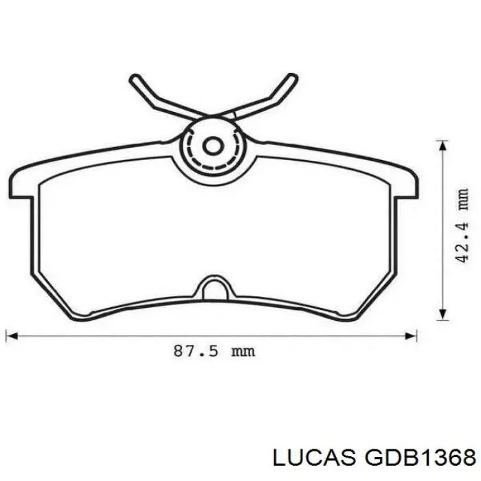 Передні тормозні колодки GDB1368 Lucas