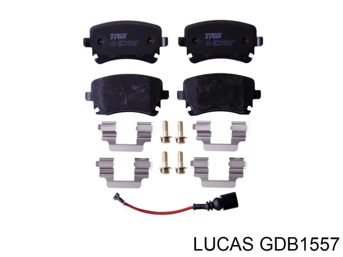 Задні гальмівні колодки GDB1557 Lucas