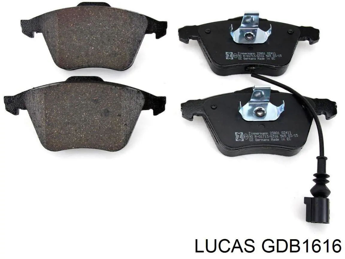 GDB1616 Lucas колодки гальмівні передні, дискові