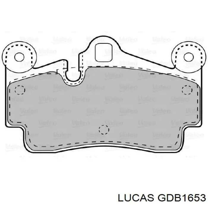 Задні гальмівні колодки Lucas GDB1653 ціна, від 46.62 USD