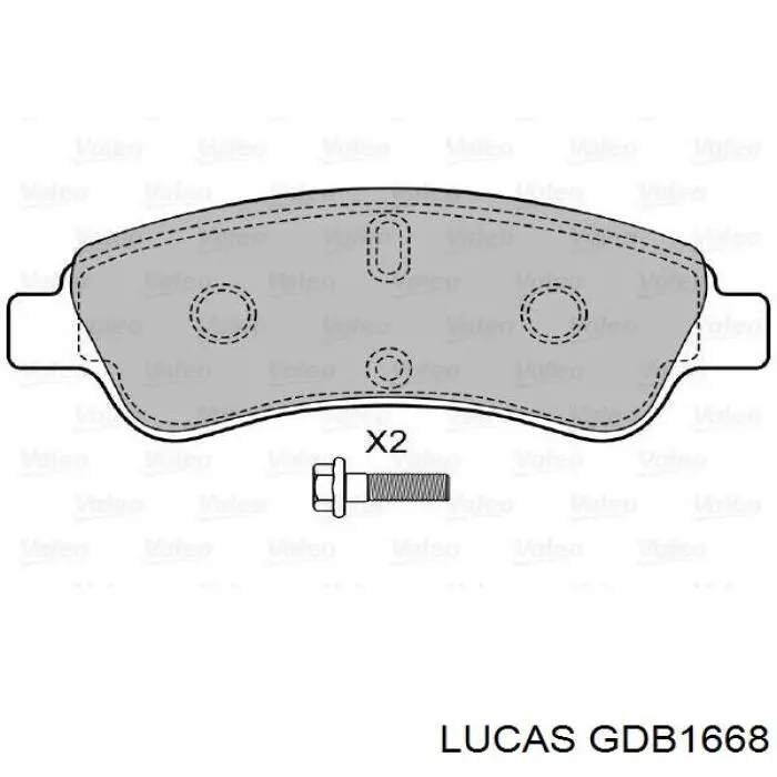 GDB1668 Lucas Передні гальмівні колодки