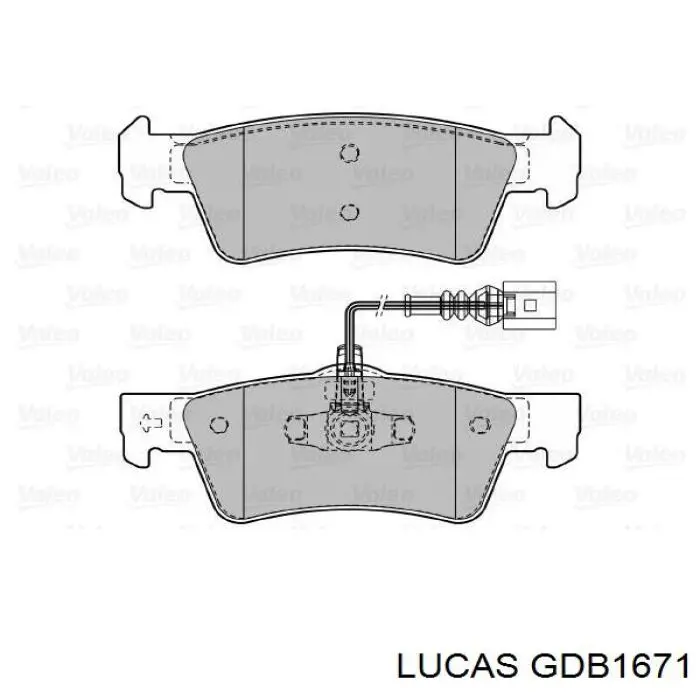 Колодки гальмові задні, дискові GDB1671 Lucas