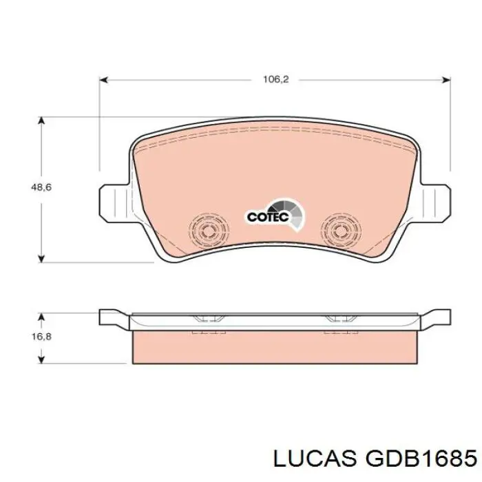 Купити GDB1685 Lucas Задні колодки