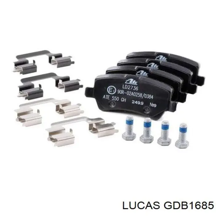 GDB1685 Lucas Колодки гальмівні задні, дискові