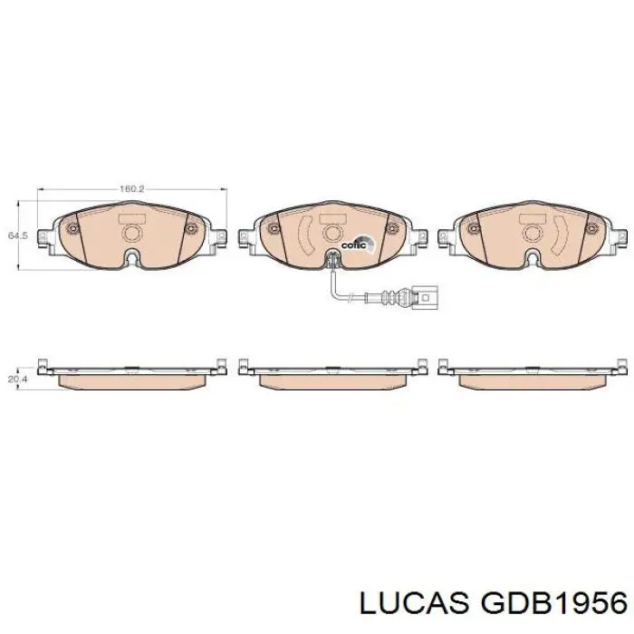 Гальмівні колодки Lucas GDB1956 ціна, від 48.85 USD
