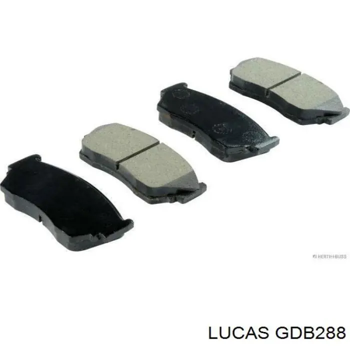 Колодки гальмівні передні, дискові GDB288 Lucas