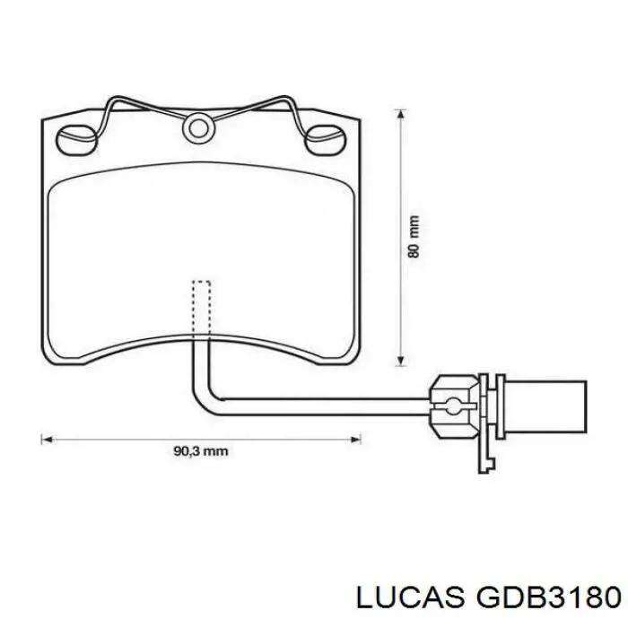 GDB3180 Lucas Передні гальмівні колодки