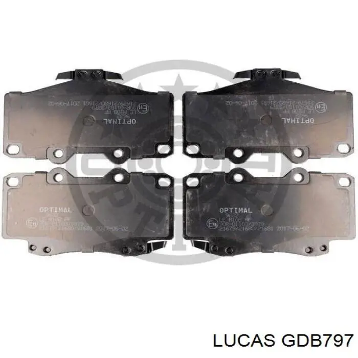 GDB797 Lucas колодки гальмівні передні, дискові