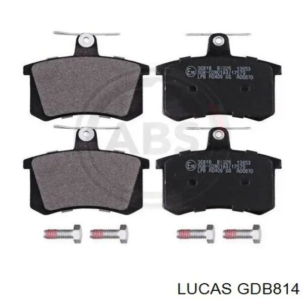 Задні гальмівні колодки Lucas GDB814 ціна, від 11.25 USD