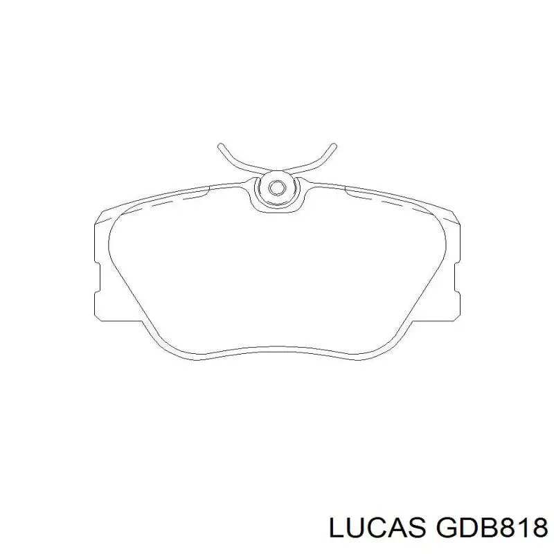GDB818 Lucas Передні гальмівні колодки
