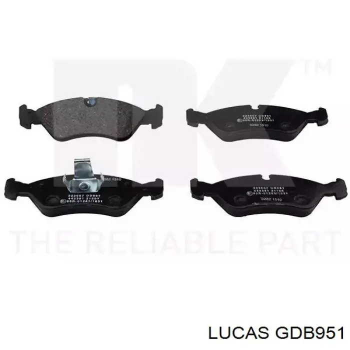Купити GDB951 Lucas Колодки гальмівні передні, дискові