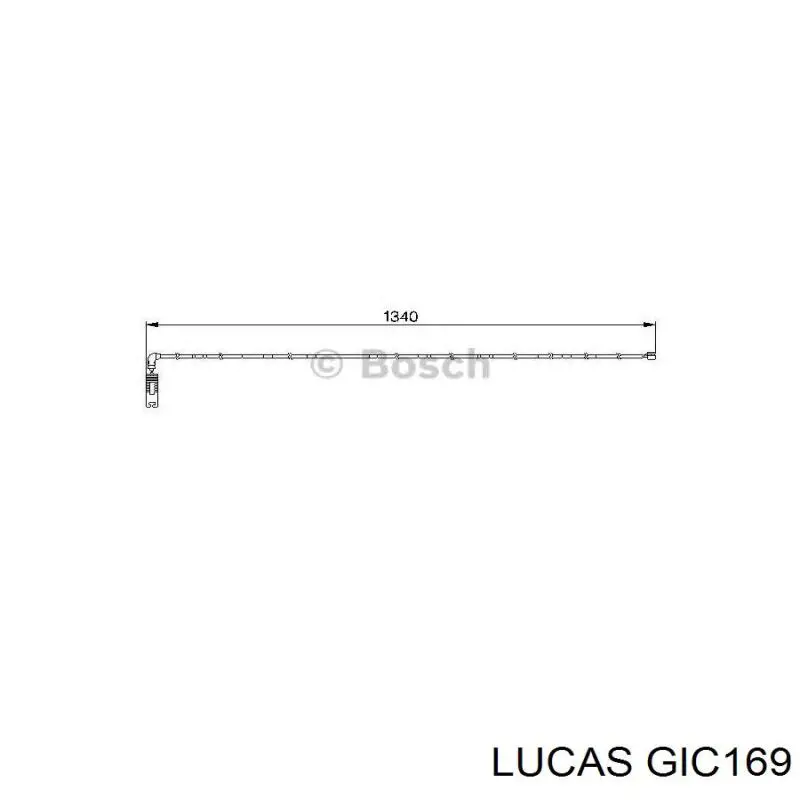 GIC169 Lucas датчик зносу гальмівних колодок, задній