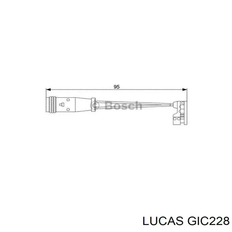 Датчик зносу гальмівних колодок, передній правий GIC228 LUCAS
