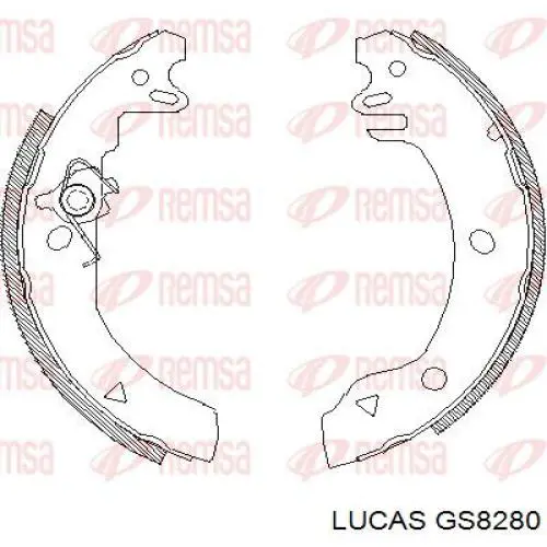 Колодки гальмові задні, барабанні GS8280 Lucas