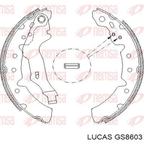 Колодки гальмові задні, барабанні GS8603 Lucas
