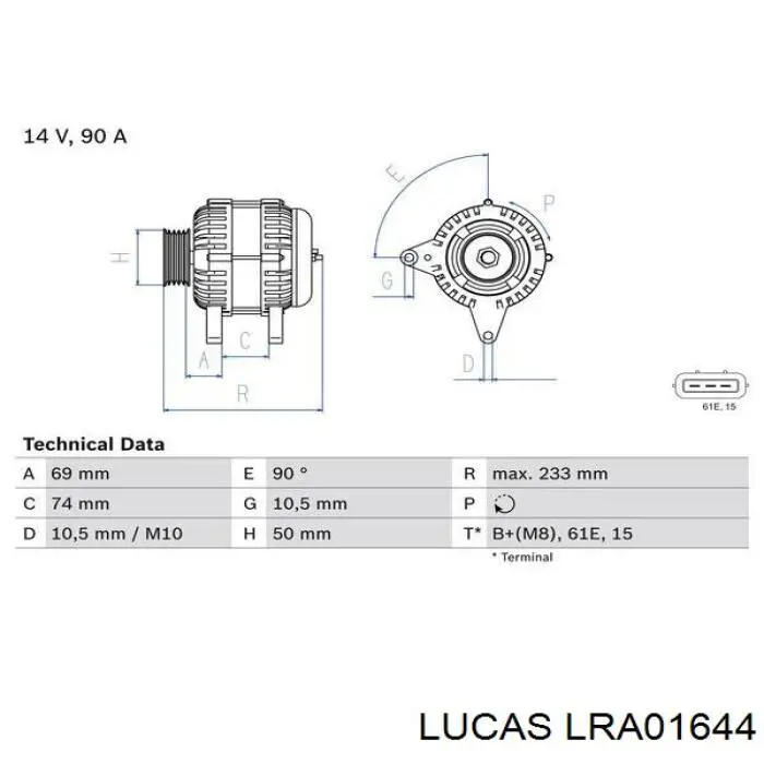 LRA01644 Lucas генератор