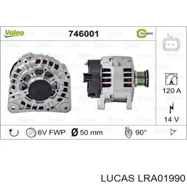 Купити LRA01990 Lucas Генератор