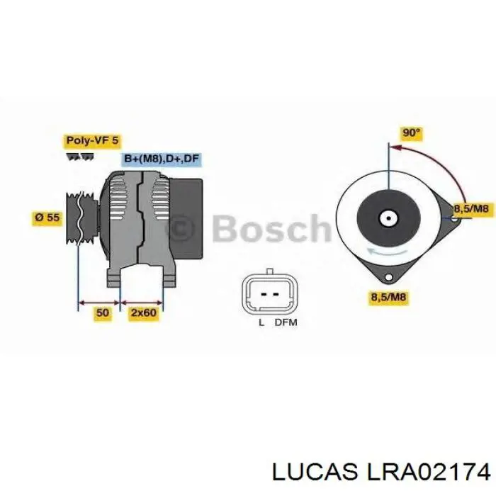 Генератор автомобільний Lucas LRA02174