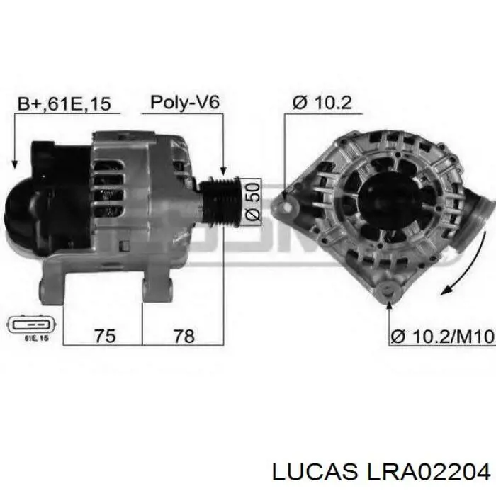 Купити LRA02204 Lucas Генератор