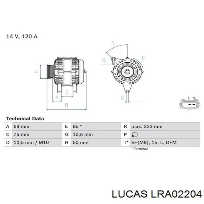 LRA02204 Lucas генератор