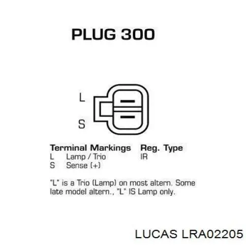 Генератор LRA02205 Lucas
