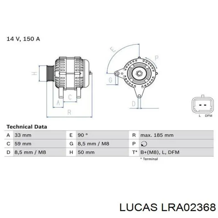 Купити LRA02368 Lucas Генератор